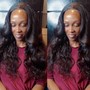 Sew-in with leave-out