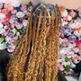 Medium Boho Braids ( Minimum Curly Pieces )) Hair not provided 1 pack needed