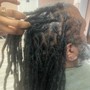 Wash and set w. Feathering style