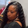 Ponytail with weave bangs