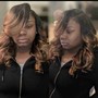 Sew-in with leave-out