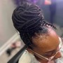 Med/Large Faux Locs (bun Updo)