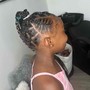 Kid's Feed In Braids Hair Included, (Lemonade,Ponytails, Straight Back) Specify which one in the notes section