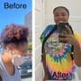 Shampoo , Conditioner &amp; blow out ( half head/shaved sides )