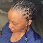 Natural hair two strand flat twist