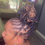 Natural hair two strand flat twist