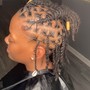 Halo Braid with tribal braids