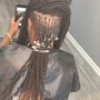 Halo Braid with tribal braids