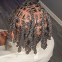 Natural hair two strand flat twist