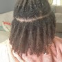 Natural hair two strand flat twist