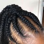 (4-6) Cornrows on natural hair