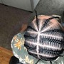 (4-6) Cornrows on natural hair