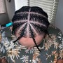 (4-6) Cornrows on natural hair