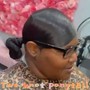 Two knot ponytail/pig tails