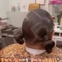 Two knot ponytail/pig tails