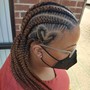 Feed in braids 6-8