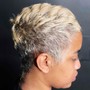 Silk Press short hair (short cut 2inches )