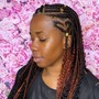 Water-wave curls added to braids/twist/locs