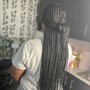 Tribal / Fulani Braids / 2 Layered Braids (Medium, Butt Length, 72")