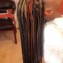 Kid's med. knotless Braids