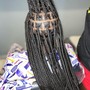 Braids with beads/ natural hair