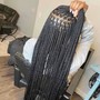 Smedium knotless braids