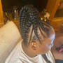 French braids with weave