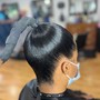 Sleek ponytail