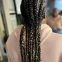 Small butt length knotless Braids