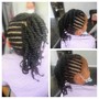 Natural two strand Twists/ finger curls, coils