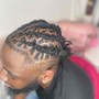 Conrows with hair extensions