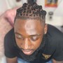 Conrows with hair extensions