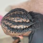 Feed in braids with medium knot less