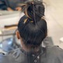 Single frontal bun/ponytail