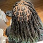 Starter locs on long hair (pass ear)