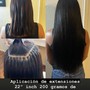 Application hair Extensions Keratin