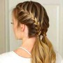 French braids shoulder length