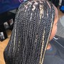 Smedium knotless Braids