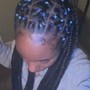 Rubber band knotless Braids