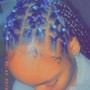 Rubber band knotless Braids