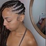 Slick braided ponytail