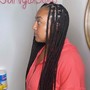 Box Braids touch up $70 for regular length (3 rows in front)