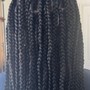 medium size box braids