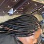 Medium box braids midback length