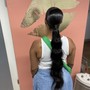 Braid down  and sew on