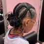 Large knotless braids