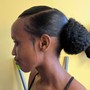 Feed-in ponytail