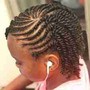 Cornrows with hair added