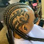 Ghana Braids (Feed ins) (more than 6)