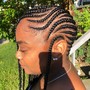 6 stitch braids with curls